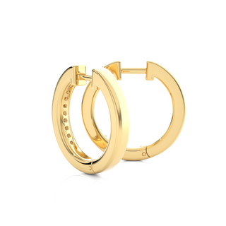 Channel Set Diamond Hoop Earrings by Aupulent Jewellery 100% certified lab grown diamonds