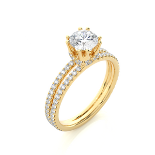 The Twin Halo Ring by Aupulent Jewellery 100% certified lab grown diamonds