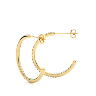 Hypnotic Half-Hoop Studs by Aupulent Jewellery 100% certified lab grown diamonds