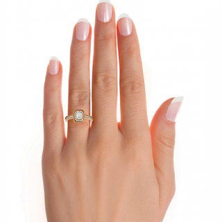 The Emerald-Cut Majesty Ring Mock by Aupulent Jewellery 100% certified lab grown diamonds