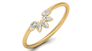 The Rose-Gold Leaflet Ring by Aupulent Jewellery 100% certified lab grown diamonds