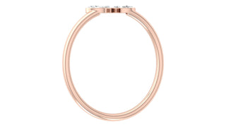 The Rose-Gold Leaflet Ring by Aupulent Jewellery 100% certified lab grown diamonds