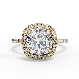 Cushion Ring in Art Deco Style