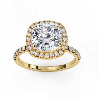Cushion Ring in Art Deco Style
