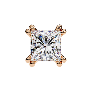 Princess Cut Lab Grown Diamond Stud Earrings