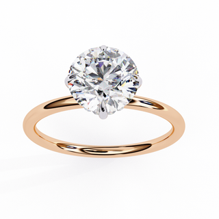 Round Organic Solitaire Ring