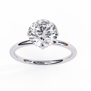 Round Organic Solitaire Ring