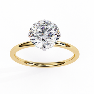 Round Organic Solitaire Ring