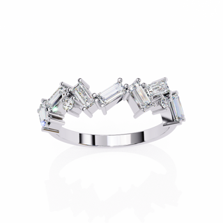 Baguette and Round Diamond Band