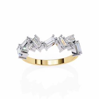 Baguette and Round Diamond Band