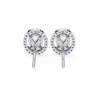 Oval Halo Lab Grown Diamond Earrings