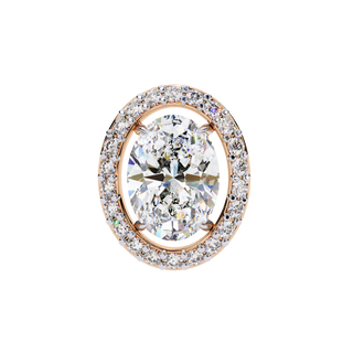 Oval Halo Lab Grown Diamond Earrings