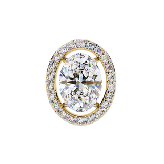 Oval Halo Lab Grown Diamond Earrings