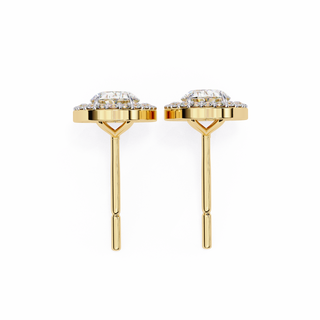 Oval Halo Lab Grown Diamond Earrings