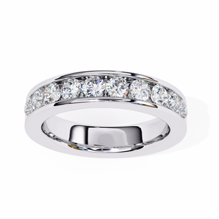 Channel Set Lab Grown Diamond Wedding Band