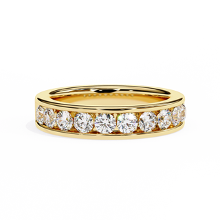 Channel Set Lab Grown Diamond Wedding Band