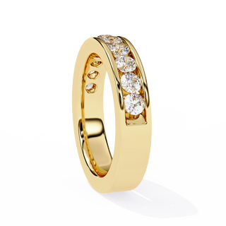 Channel Set Lab Grown Diamond Wedding Band