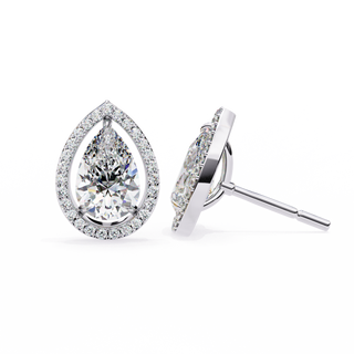 Pear Halo Lab Grown Diamond Pendant