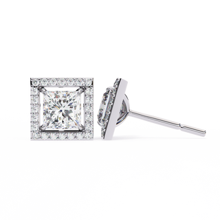 Princess Cut Halo Lab Grown Diamond Pendant