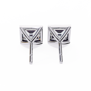 Princess Cut Lab Grown Diamond Stud Earrings