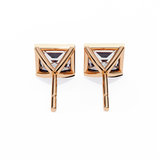 Princess Cut Lab Grown Diamond Stud Earrings