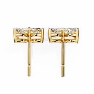 Floral Lab Grown Diamond Stud Earrings