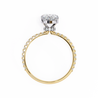 Minimal Pear Solitaire Ring