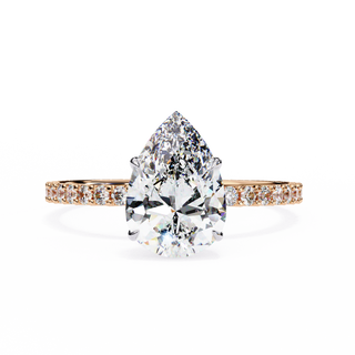 Minimal Pear Solitaire Ring