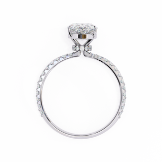 Minimal Pear Solitaire Ring