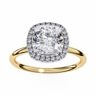 Cushion & Round Halo Ring