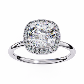 Cushion & Round Halo Ring