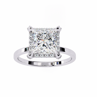 Princess Openwork Solitaire Ring