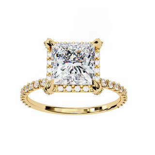 Princess & Round Sculptural Fine Ring