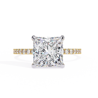 Princess & Round Chevron-Ribbon Ring