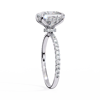 Princess & Round Chevron-Ribbon Ring