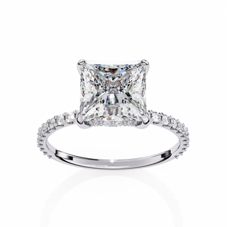 Princess & Round Chevron-Ribbon Ring