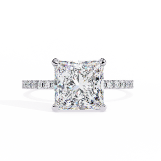 Princess & Round Chevron-Ribbon Ring