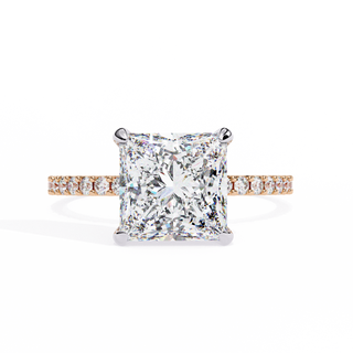 Princess & Round Chevron-Ribbon Ring