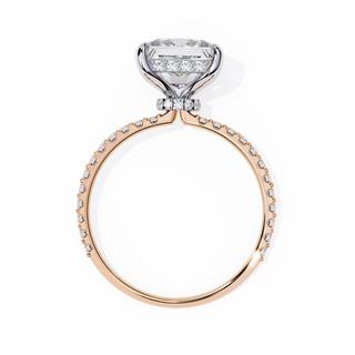 Princess & Round Chevron-Ribbon Ring