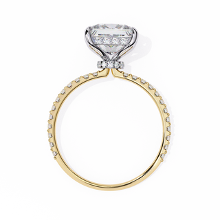 Princess & Round Chevron-Ribbon Ring