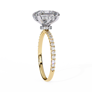 Princess & Round Chevron-Ribbon Ring