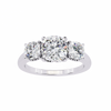 Trio Cushion Lab Grown Diamond Ring