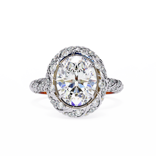 Oval & Round Illusion-Set Statement Ring