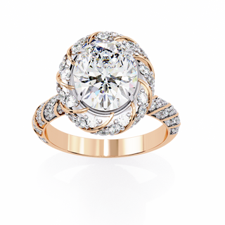 Oval & Round Illusion-Set Statement Ring