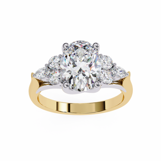 Oval Cut Signature Edge Fine Diamond Ring
