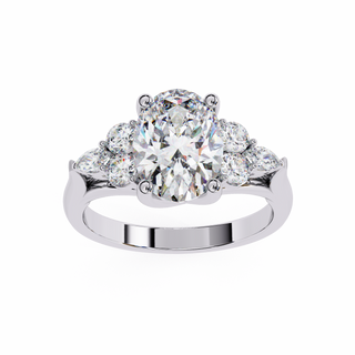 Oval Cut Signature Edge Fine Diamond Ring