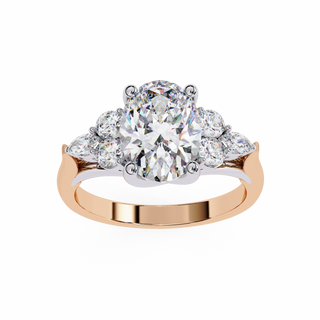 Oval Cut Signature Edge Fine Diamond Ring