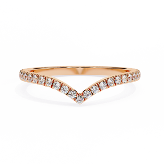 Chevron Lab Grown Diamond Wedding Band