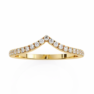 Chevron Lab Grown Diamond Wedding Band