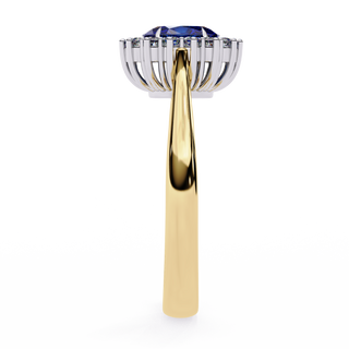 Round Blue Evening Ring
